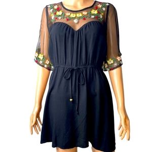 True Destiny Flower Embroidered Dress